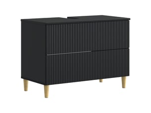 Meuble sous lavabo de salle de bain arnhem noir 82 x 41 x 59 cm cf64825