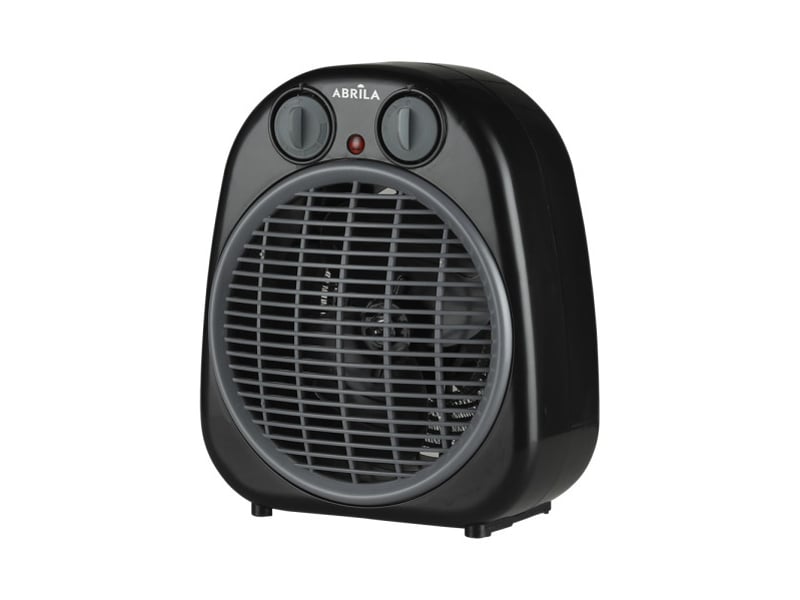  Chauffage soufflant ABRILA Fogata 2000 W noir et gris, style vintage, 2 puissances, thermostat réglable et sécurité anti-basculement 225922009 - Conforama A