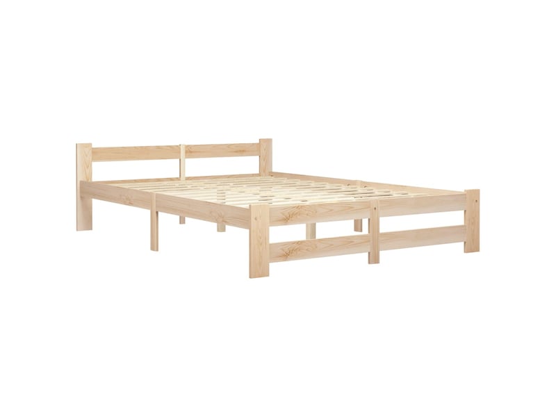  Lit double- lit adulte -  cadre de lit sans matelas bois de pin massif 120x200 cm  - Conforama A