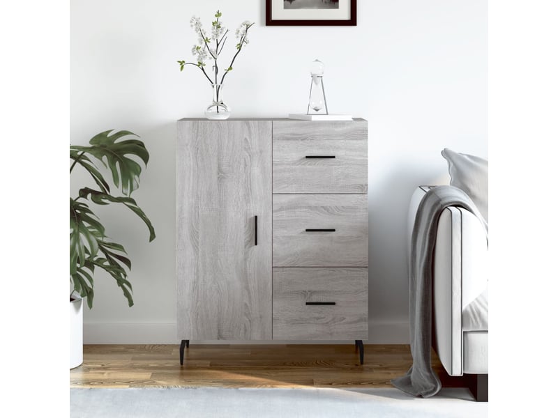  Buffet - bahut - meuble de rangement sonoma gris 69,5x34x90 cm bois d'ingénierie  - Conforama B