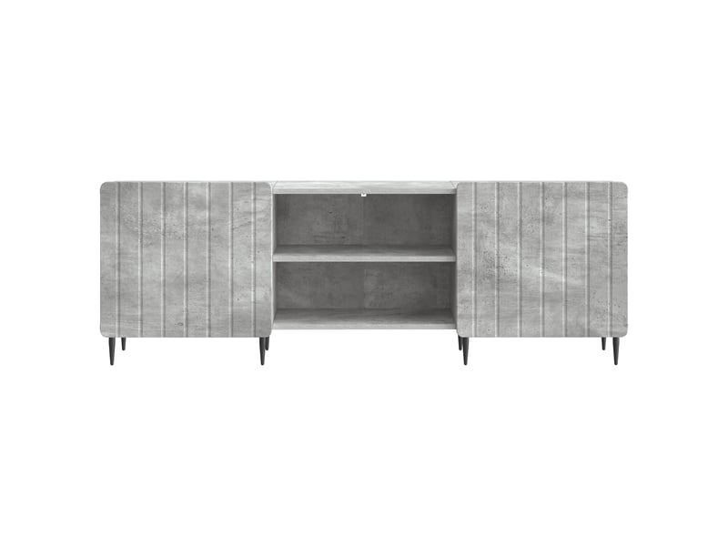  Meuble tv - banc tv - meuble de rangement gris béton 150 x 31 x 52 cm bois d'ingénierie  - Conforama E