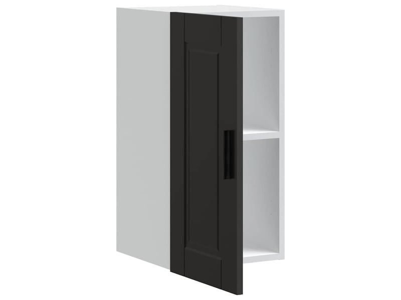 Meuble de rangement, armoire murale de cuisine porto noir bois d'ingénierie shl2870 - Conforama E