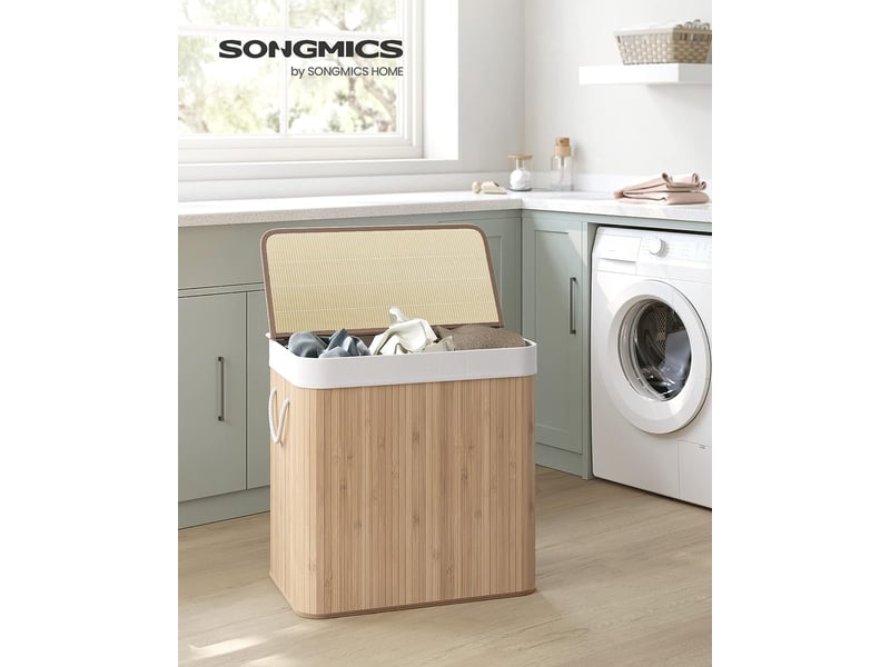 Panier à linge 3 compartiments – 60x40x61.5cm - Conforama E