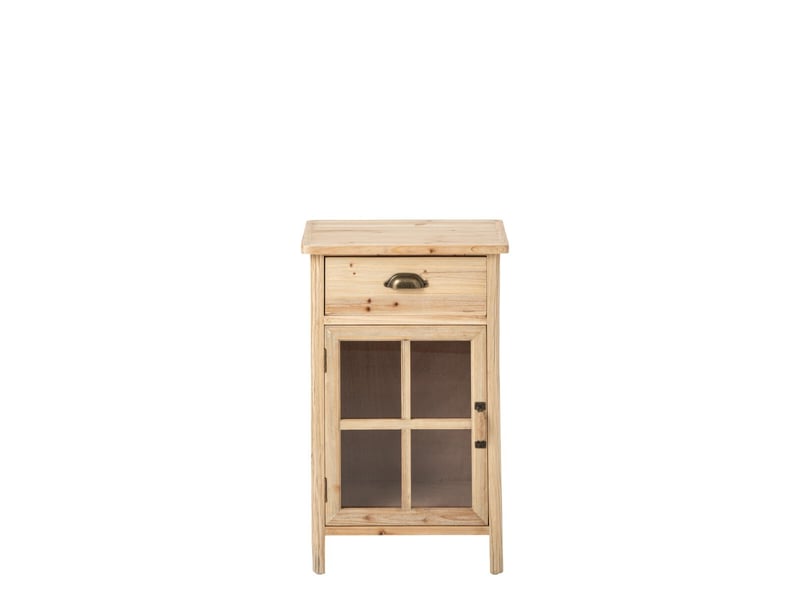 Table de chevet en bois chamonix 71cm naturel  - Conforama C