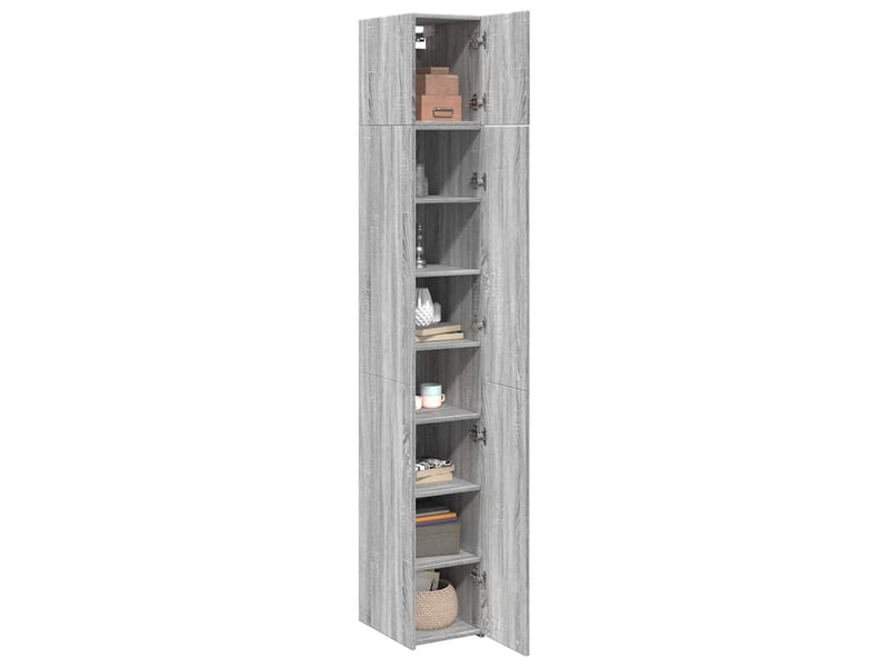  Armoire de rangement mince sonoma gris 30x42,5x225 cm  - Conforama C