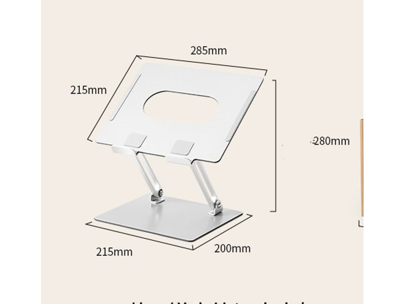  Support ordinateur portable compatible avec macbook air, pro, dell et hp – argent  - Conforama B