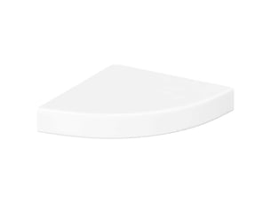 Étagère d'angle flottante, étagère murale blanc brillant 25 x 25 x 3,8 cm mdf cf41375