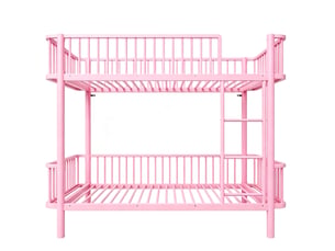 Lit superposé 90x200 cm MAISONORA coloris rose