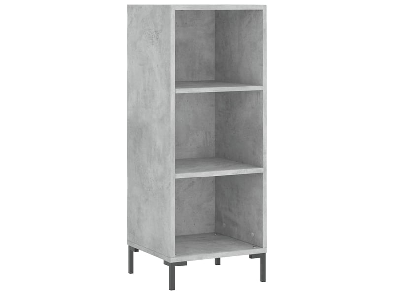  Buffet haut - bahut - meuble de rangement gris béton 34,5x34x180 cm bois d'ingénierie  - Conforama E