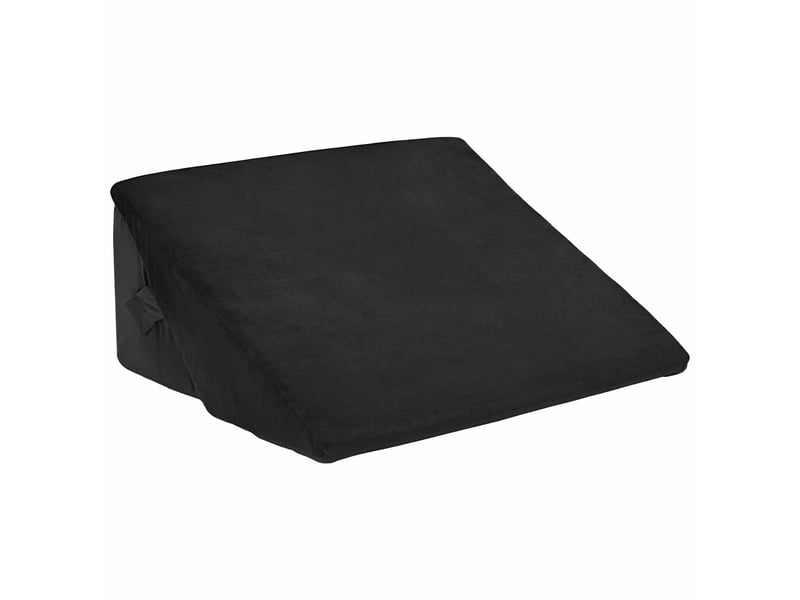 Coussin en coin noir 55 x 55 x 26 cm mousse à mémoire de forme cf56454 - Conforama A