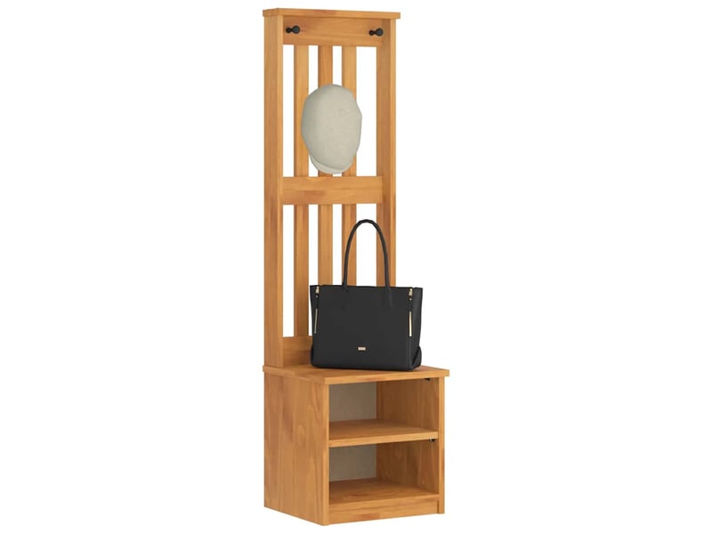  Porte manteau couloir sandnes 45x40x159,5 cm bois massif pin shl23409  - Conforama D