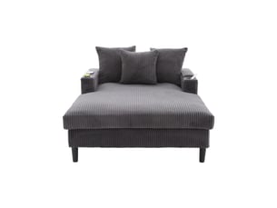 Fauteuil fixe <strong>DZMDIP</strong> Velours côtelé gris