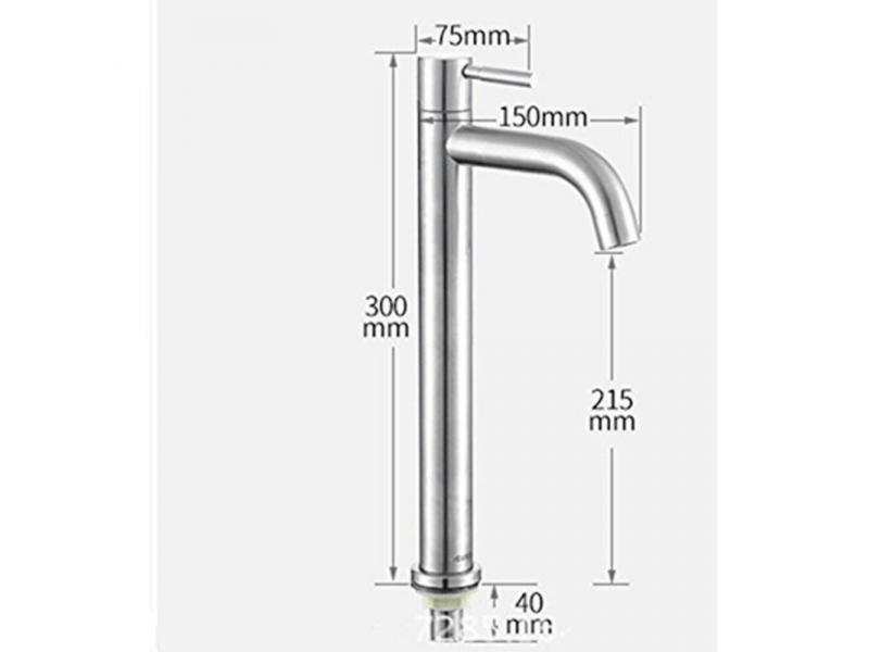  Levier u en acier inoxydable eau froide robinet de salle de bain lavabo robinet de lavabo  - Conforama E