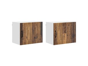 Meuble mural de cuisine | armoire de cuisine 2 pcs bois ancien bois d'ingénierie shl7423