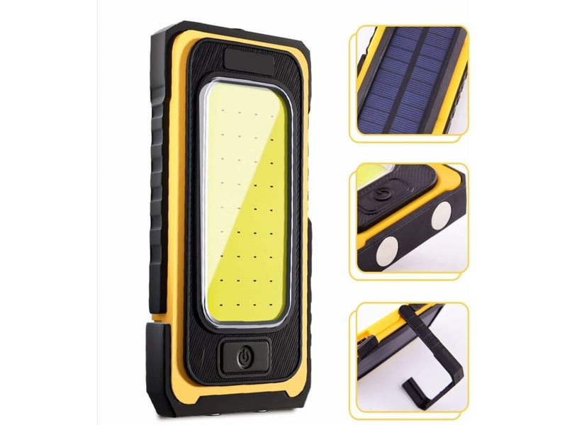  Lampe travail led rechargeable, lampe torche baladeuse cob  - Conforama C