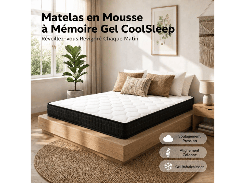  Matelas 180x200 - matelas 2 places épaisseur 15 cm - matelas pour adulte enfant Mousse - Conforama B