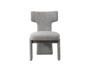 Lot de 2 chaises de salle à manger en chenille blanc et noir avec pieds en bois d'hévéa