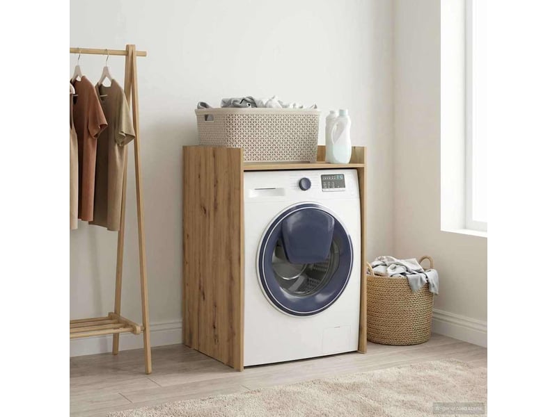  Armoire pour machine à laver chêne artisanal 67,5x62x97 cm  - Conforama D