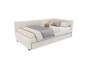 Lit gigogne 90x200 cm    coloris beige