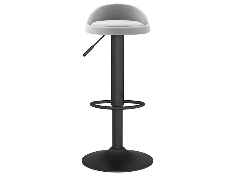 Tabouret de bar, chaise de bar gris clair velours shl33111  - Conforama C