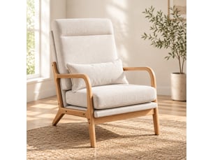 Fauteuil fixe <strong>OKMYHOME</strong> <strong></strong> Polyester beige vendu A l'unité