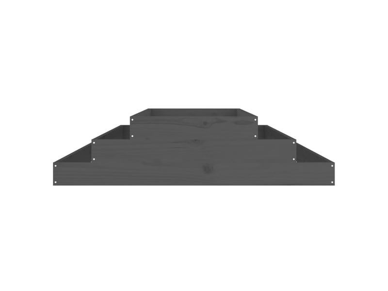  Jardinière - bac à fleurs gris 110x110x27 cm bois massif de pin  - Conforama D