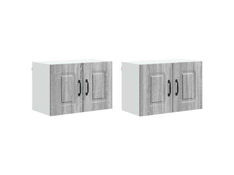  Meuble mural de cuisine | armoire de cuisine 2 pcs gris sonoma shl4731  - Conforama A