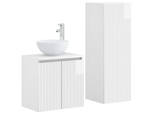 Ensemble de mobilier de salle de bain 2 pc blanc brillant cf64009