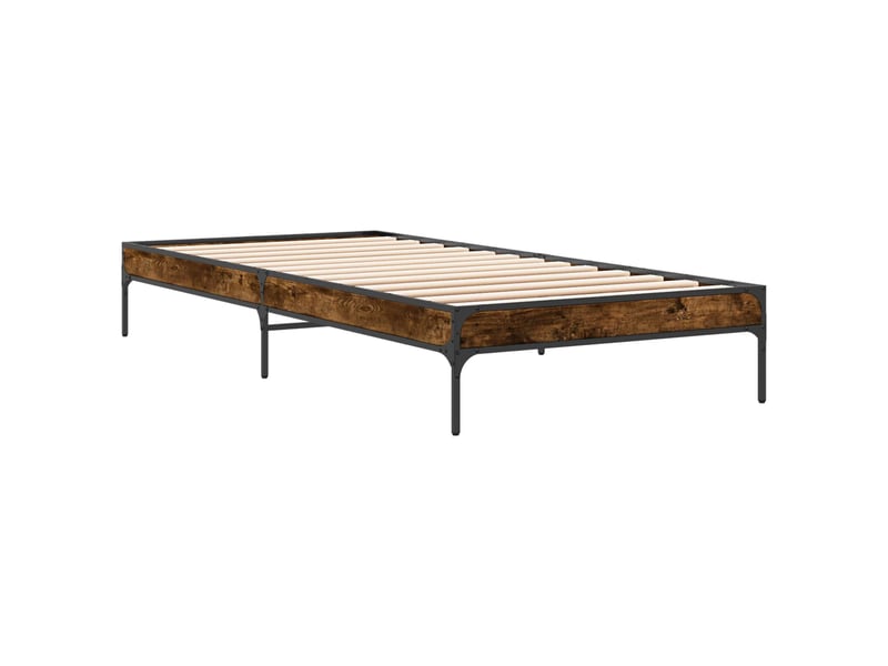  Lit simple- lit adulte -  cadre de lit chêne fumé 80 x 200 cm bois d'ingénierie  - Conforama B