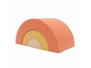 Arc-en-ciel en mousse rose saumon pastel