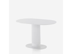 Table à manger moderne avec plateau en mdf yukon - blanc