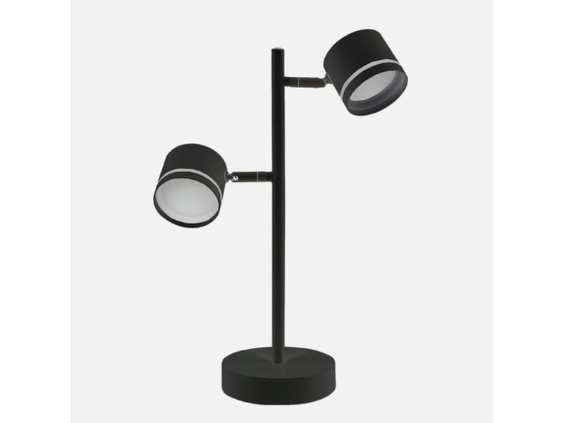  Fabrilamp ortiga lampe à poser 2 spots gx53 noir, 18 w, 1600 lm, 4000 k, h 43,5 cm 253672009 - Conforama A