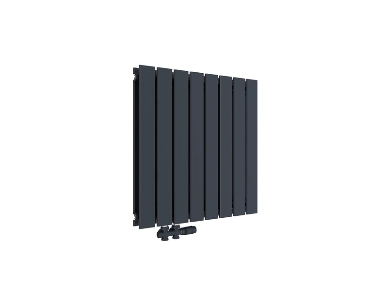  Emke radiateur eau chaude en acier tube plat radiateur mural anthracite 63 x 61,6cm 805w double couche  - Conforama A