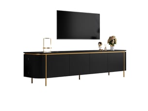 Meuble tv coloris noir 180 cm HOMVRA  