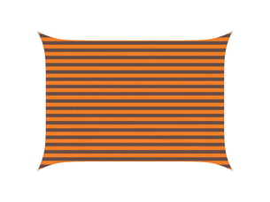Voile d'ombre - voile d'ombrage - voile parasol orange et marron 2,5 x 3,5 m
