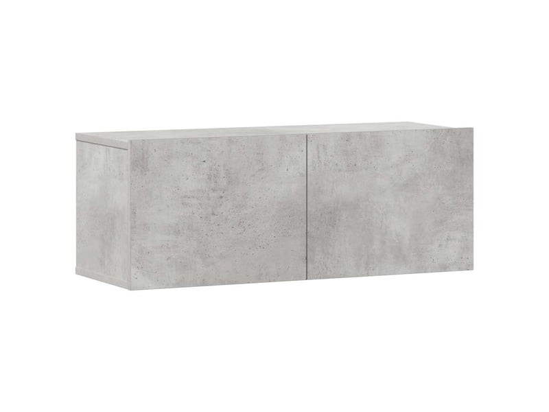  Ensemble de meubles tv 3 pcs gris béton bois d'ingénierie shl68286  - Conforama E