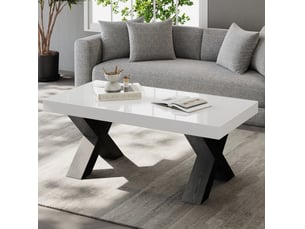 Table basse rectangulaire coloris bicolore <strong>BEAOK</strong> <strong></strong> - 50 cmx100 cm