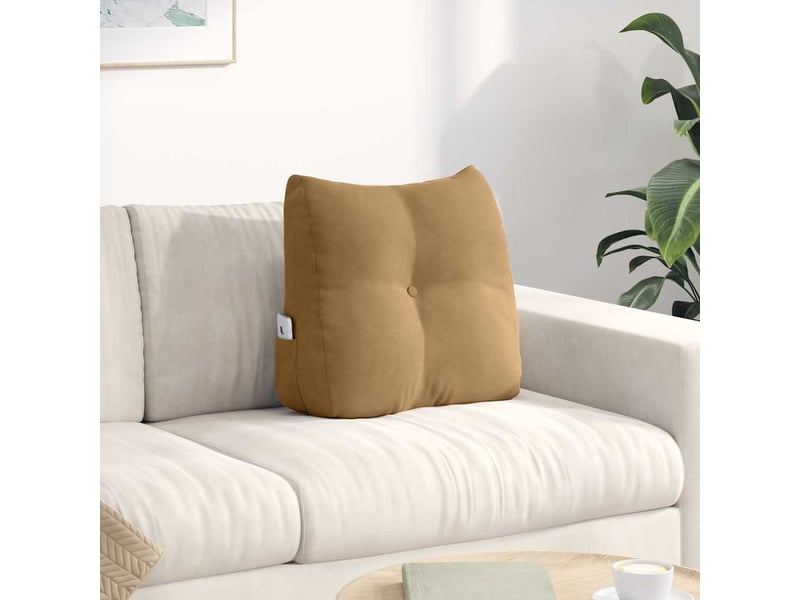  Coussin de dos, coussin de dossier marron 45 x 24 x 50 cm velours cf54808  - Conforama B