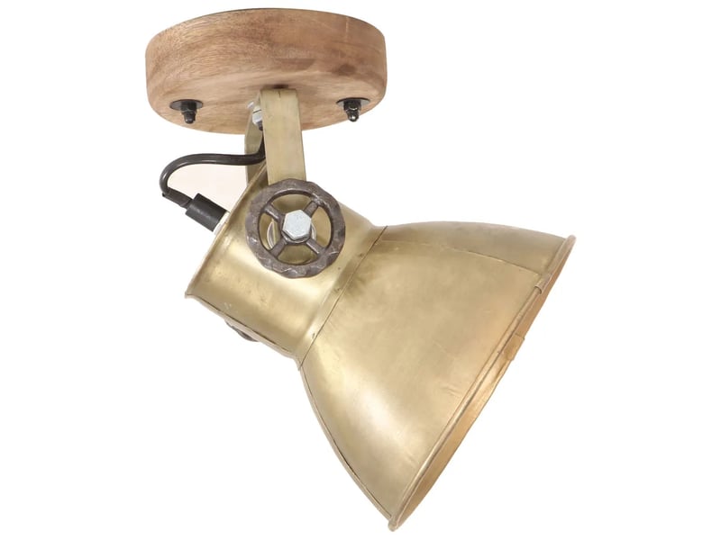  Lot de 2 lampes murales style industriel finition mate 20 x 25 cm en fer laiton antique 02_0046646  - Conforama D