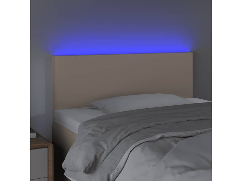  Tête de lit - armoire de tête de lit - à led cappuccino 90x5x7888 cm similicuir fr10545  - Conforama C