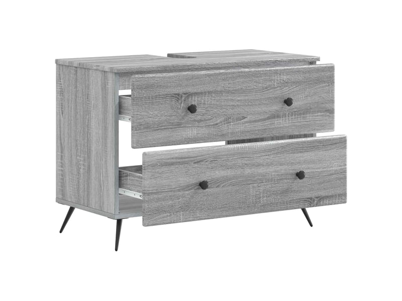 Meuble sous lavabo de salle de bain breda sonoma gris cf64846  - Conforama C