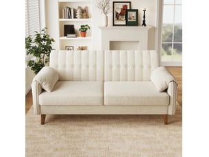Canapé droit fixe <strong>MODFU</strong> <strong></strong> 2 places Tissu beige