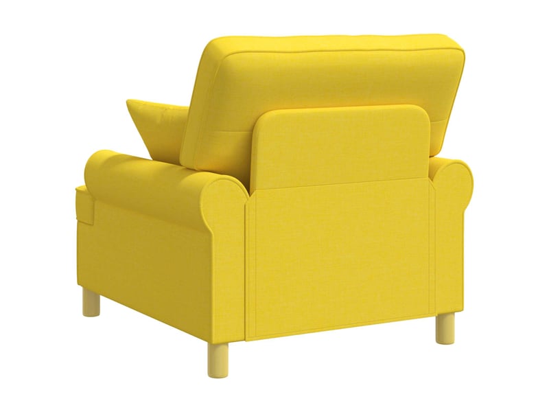 Vidaxl fauteuil xl avec coussins jaune clair tissu - Conforama E