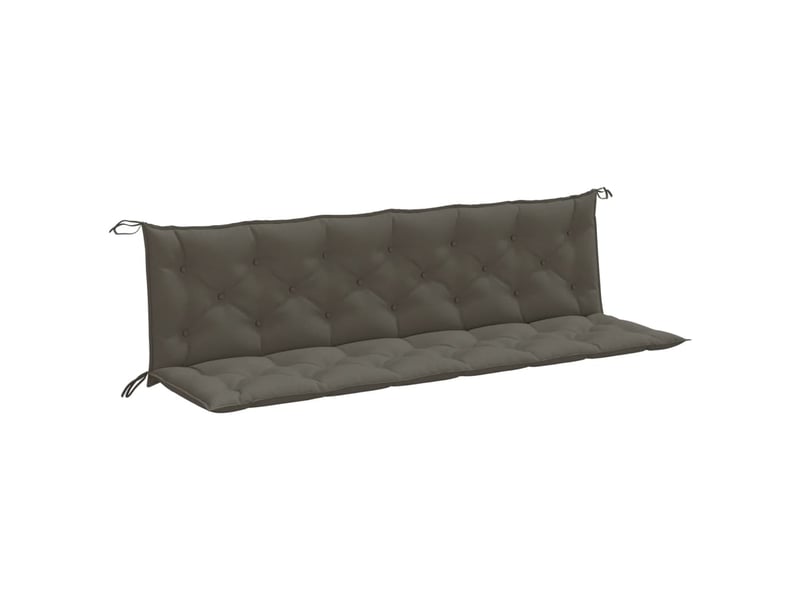  Lot de 2 coussins de banc de jardin, coussins d'assise gris foncé mélangé tissu cf58660  - Conforama A
