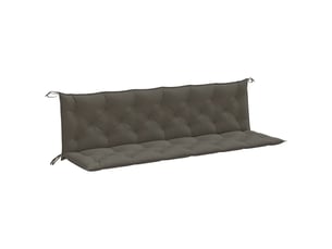 Lot de 2 coussins de banc de jardin, coussins d'assise gris foncé mélangé tissu cf58660