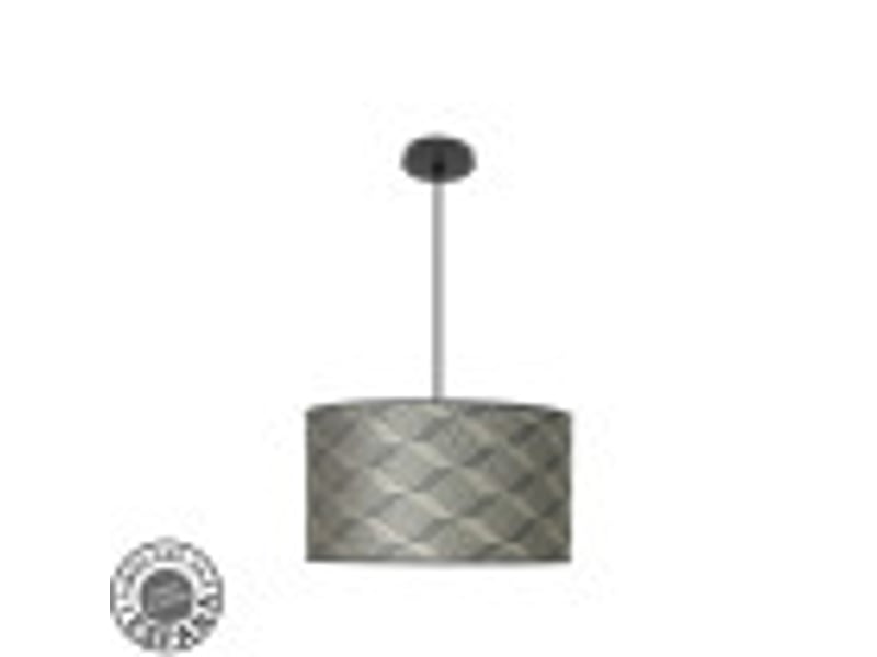  Suspension fabrilamp moda noir gris tetris 2 x e27 ø 40 cm 212494119 - Conforama B