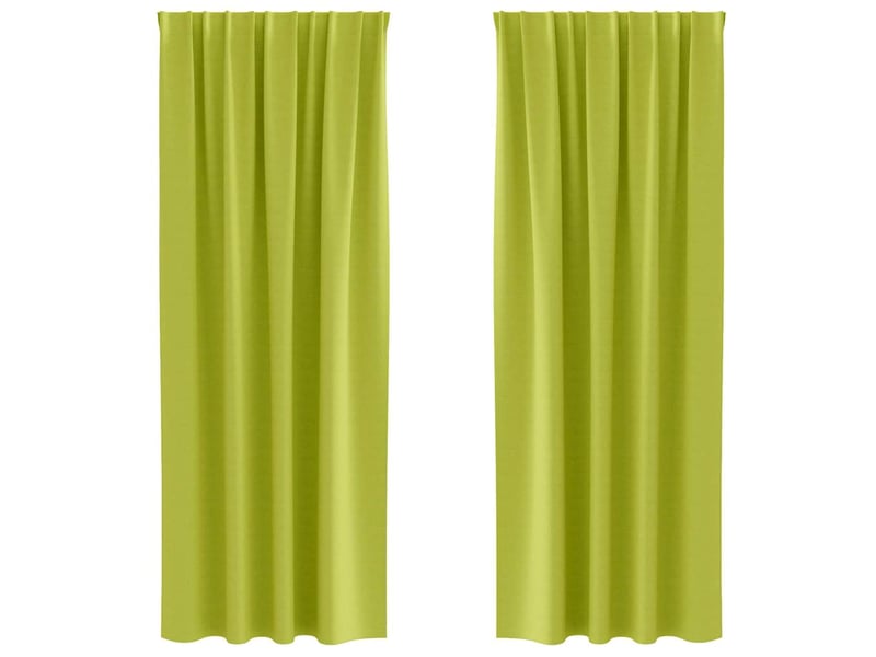  Lot de 2 rideaux occultants, rideaux black-out avec anneaux vert 260 x 140 cm cf44819  - Conforama A