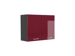 Vicco armoire en verre, rouge brillantanthracite, 80cm