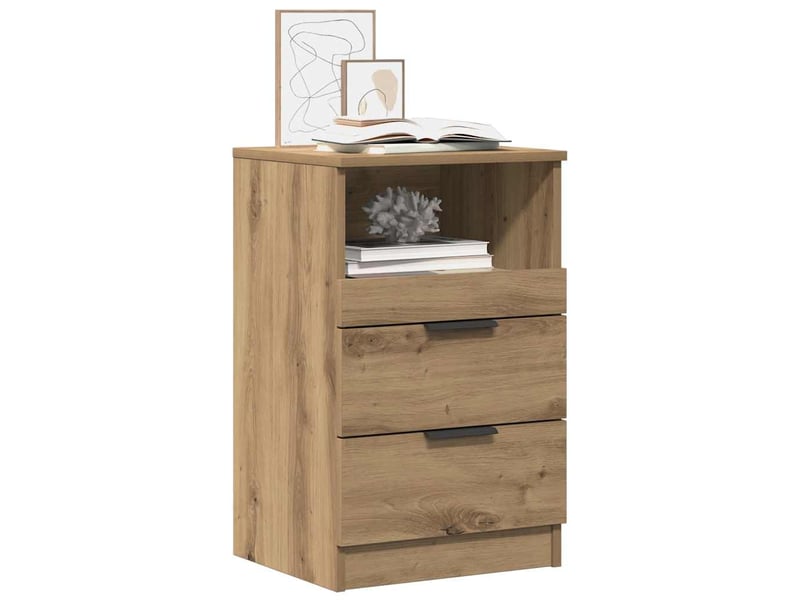  Bedside table de chevet - table chêne artisanal medium engineered wood  - Conforama C
