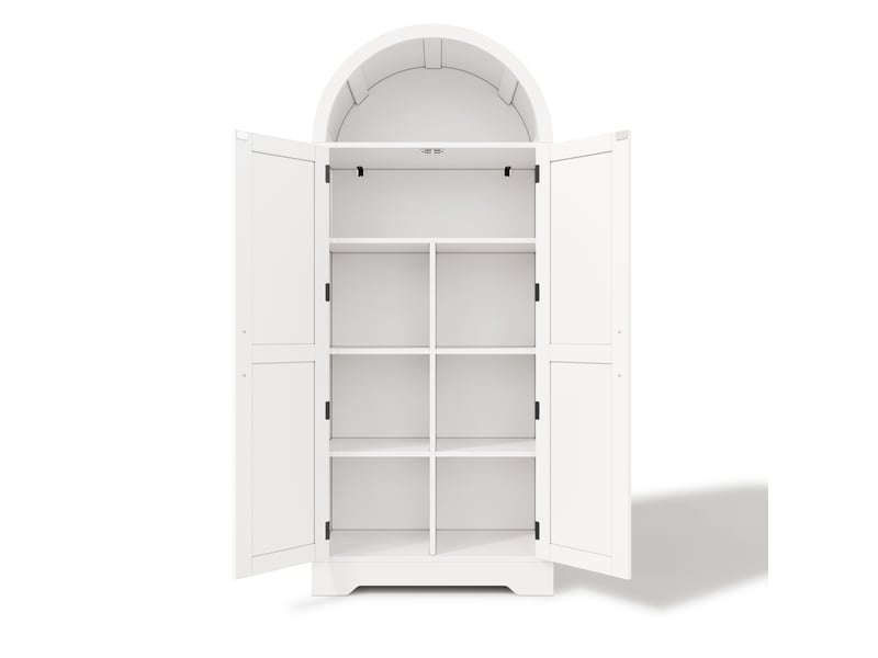  Vitrine arquée 170×70×35 cm blanche ,meuble de rangement meuble à vin,pour cuisine,salle à manger.  - Conforama A